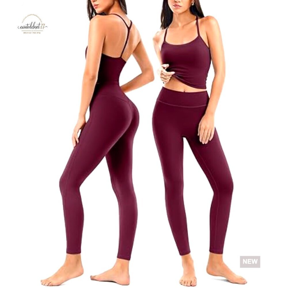Small Workout Set Seamless Leggings Sports Bra Nylon Spandex Activewear